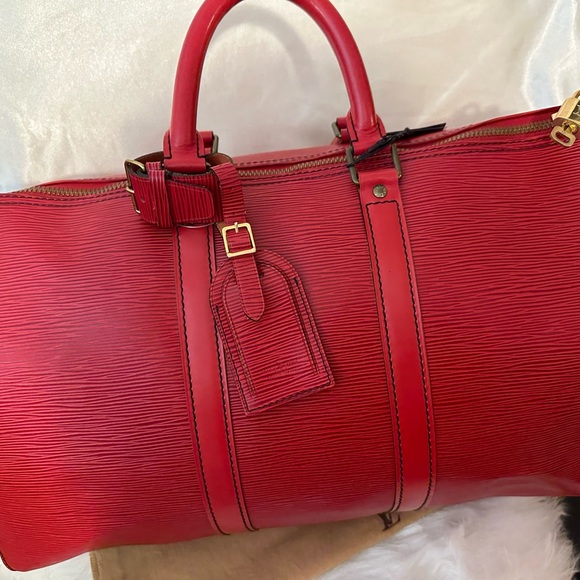 COA -Authentic Louis Vuitton Keepall Bag Monogram Canvas 45 - Picture 1 of 16